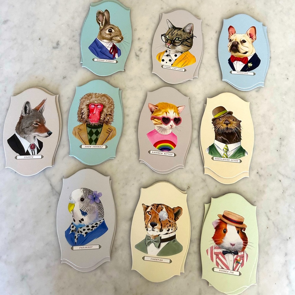 Animal Portrait Memory Game - Set of 10 Large Size